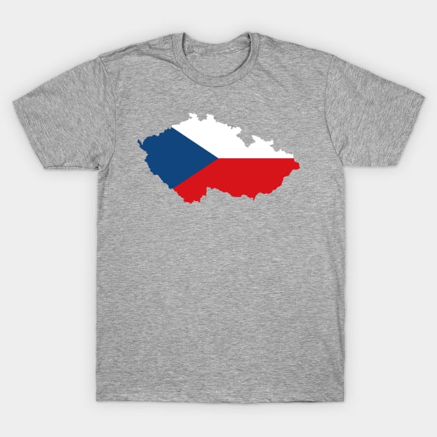 Czech Republic Map T-Shirt by Historia